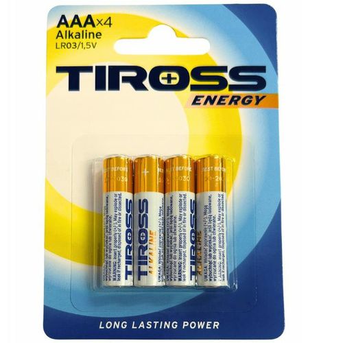 Tiross alkalne baterije LR03 AAA, pakiranje od 4 komada slika 1