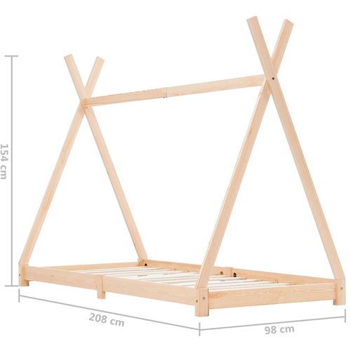 Okvir za dječji krevet od masivne borovine 90 x 200 cm slika 21