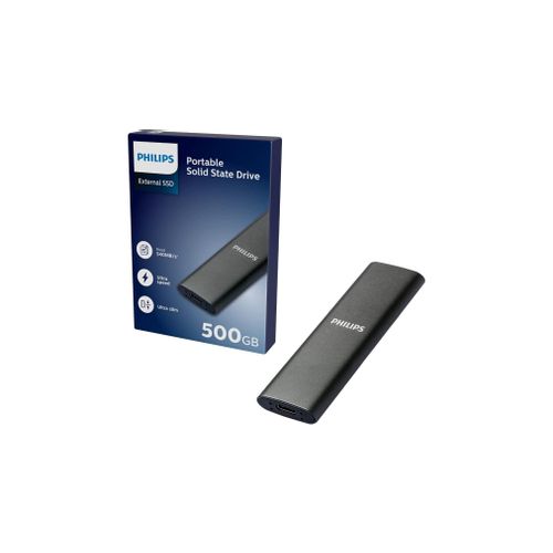 Philips SSD disk eksterni 500GB, ultra speed, space grey slika 1