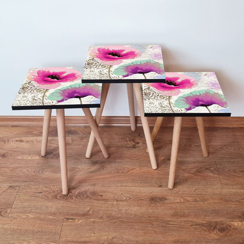 Set Nesting Stolova (3 Komada) 3Shp300 - Višebojni slika 1