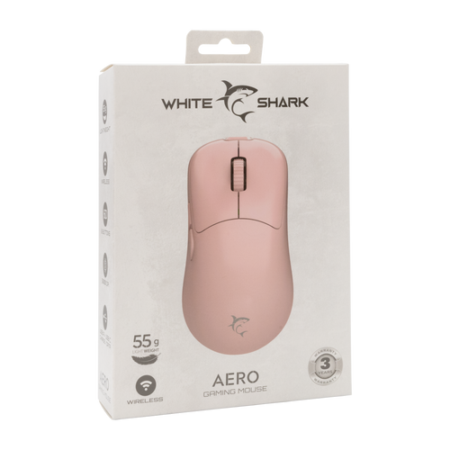 White Shark MIŠ WGM-5015 AERO / 12.400 DPI - Roza / Wireless slika 7