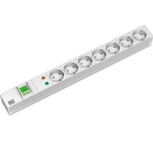 Bach Mann PDU Basic ALU 19" 1U 7xšuko sa prekid. prenap.zašti. 16A, 2m