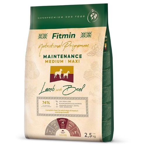 Fitmin Dog Nutritional Programme Maintenance Medium / Maxi Jagnjetina sa Govedinom 2,5kg slika 1