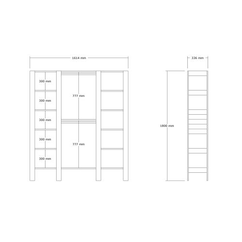 Hanah Home City - Orman Walnut Plakar slika 4