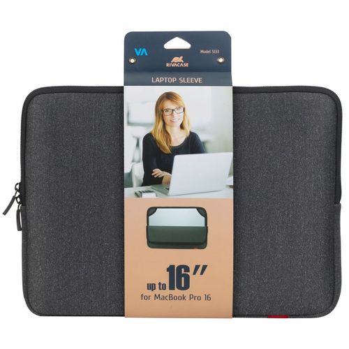 Torba RivaCase 15.6" Antishock 5133 Dark Grey MacBook Pro 16 and Ultrabook sleeve slika 1