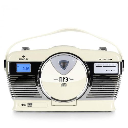 Auna RCD-70 Retro Vintage Prijenosni Radio FM CD/MP3 USB slika 3