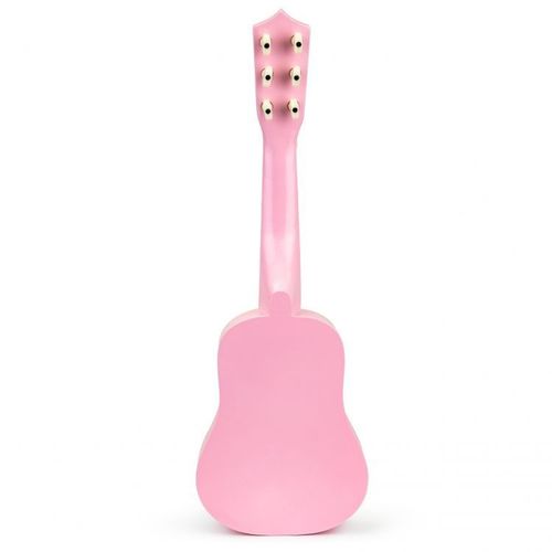 Eco Toys Drvena Gitara za Decu sa Metalnim Žicama – Pink slika 4