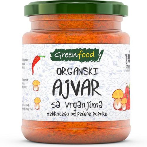 Greenfood Ajvar Blagi Sa Vrganjima Eko 280g slika 1