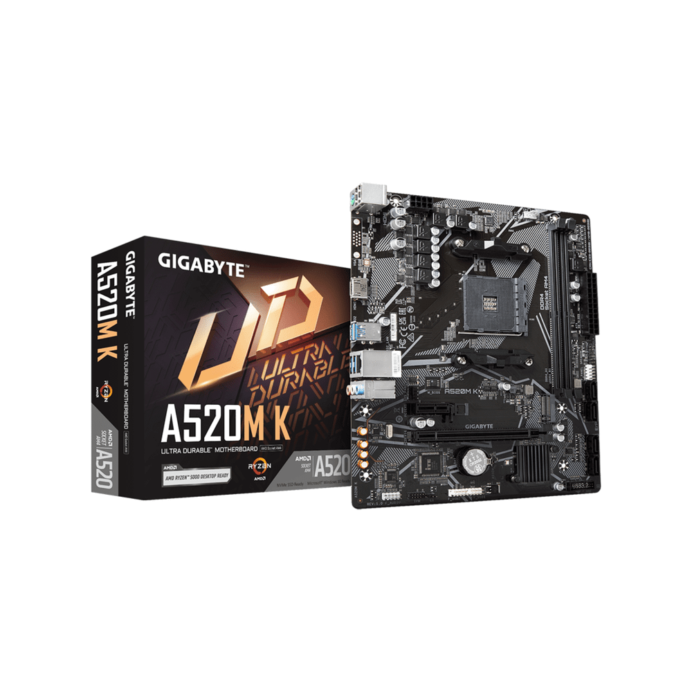 Gigabyte MB [A520M K V2 G10]AM4; 2xDDR4;M.2; 4xSATA; 6xUSBVGA, HDMI; mATX; slika 1