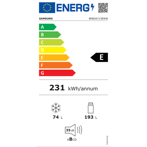 Samsung ugradbeni kombinirani hladnjak BRB26713EWW/EF slika 2