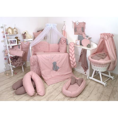 Amy posteljina set 5 elem. Fluffy Pink (za krevetić 120x60 cm) slika 2