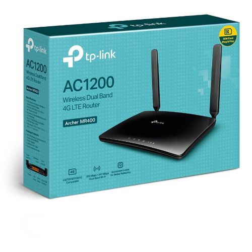 Bežični ruter TP-LINK ARCHER MR400 WiFi AC1200 867 300Mbps 4G LTE 3xLAN 1xWAN 2 eksterne antene slika 4