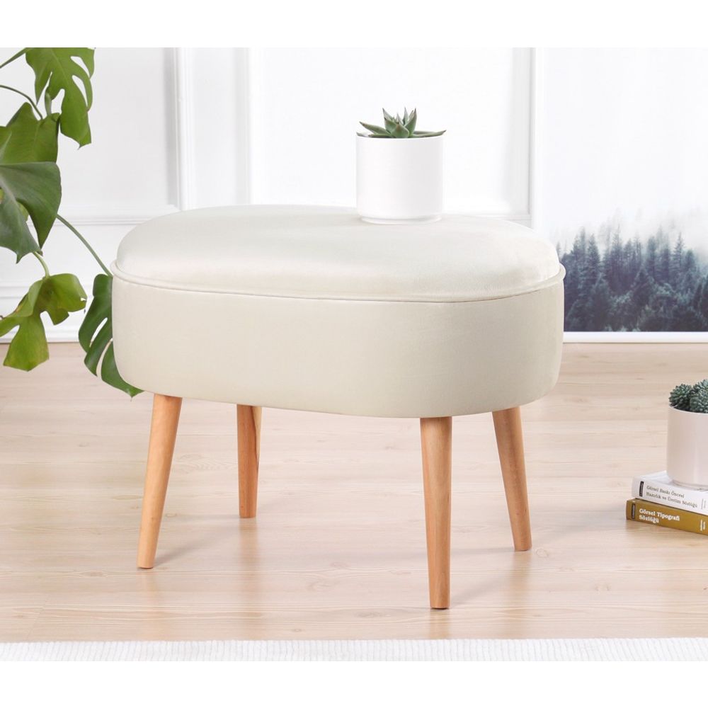 Moile - Cream Cream Pouffe slika 2