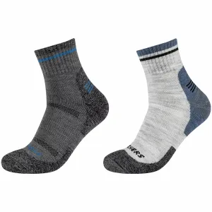 Skechers 2ppk men trail wool quarter socks sk42052-9300