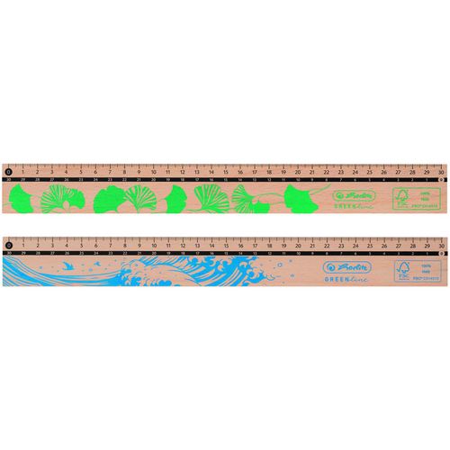 HERLITZ Ravnalo 30 cm GREENline, drveno slika 1