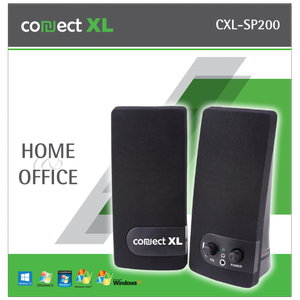 Connect XL Zvučnik, set,  2.0, USB 5V, crna boja - CXL-SP200