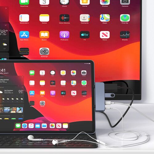 HyperDrive, 4 u 1 USB-C HUB za iPad Pro, iPad Air, iPad Mini, space grey slika 2