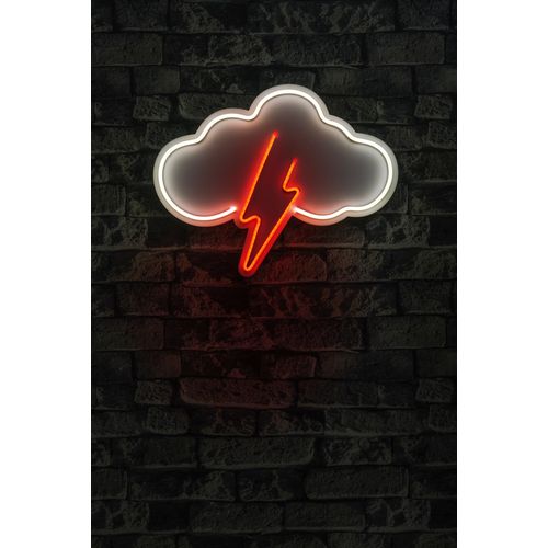Wallity Ukrasna plastična LED rasvjeta, Thunder Storm - White, Red slika 2