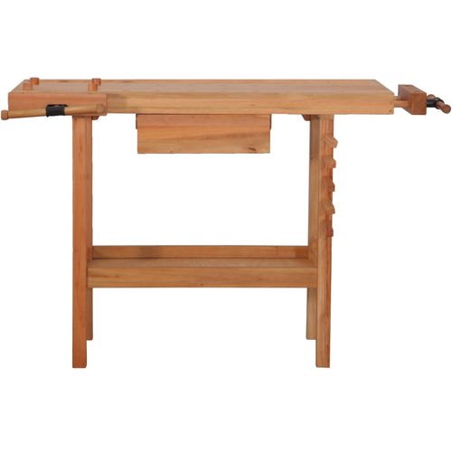 Radni stolarski stol s ladicom i 2 stege drveni slika 29