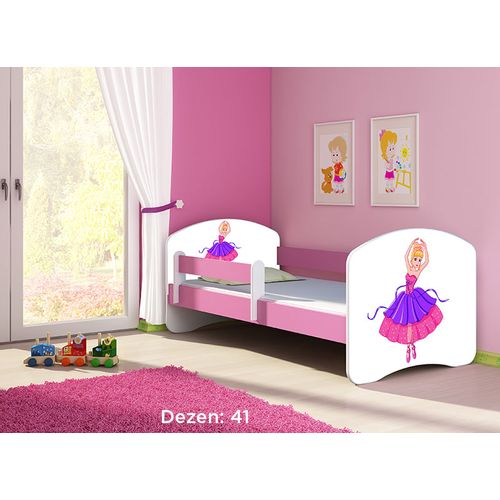 Deciji krevet ACMA II 160x80 + dusek 6 cm PINK41 slika 1