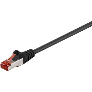 Digitus DK-1644-0025/BL RJ45 mrežni kabel, Patch kabel CAT 6 S/FTP 0.25 m crna bez halogena, upleteni parovi, sa zaštitom za nosić, vatrostalan 1 St.