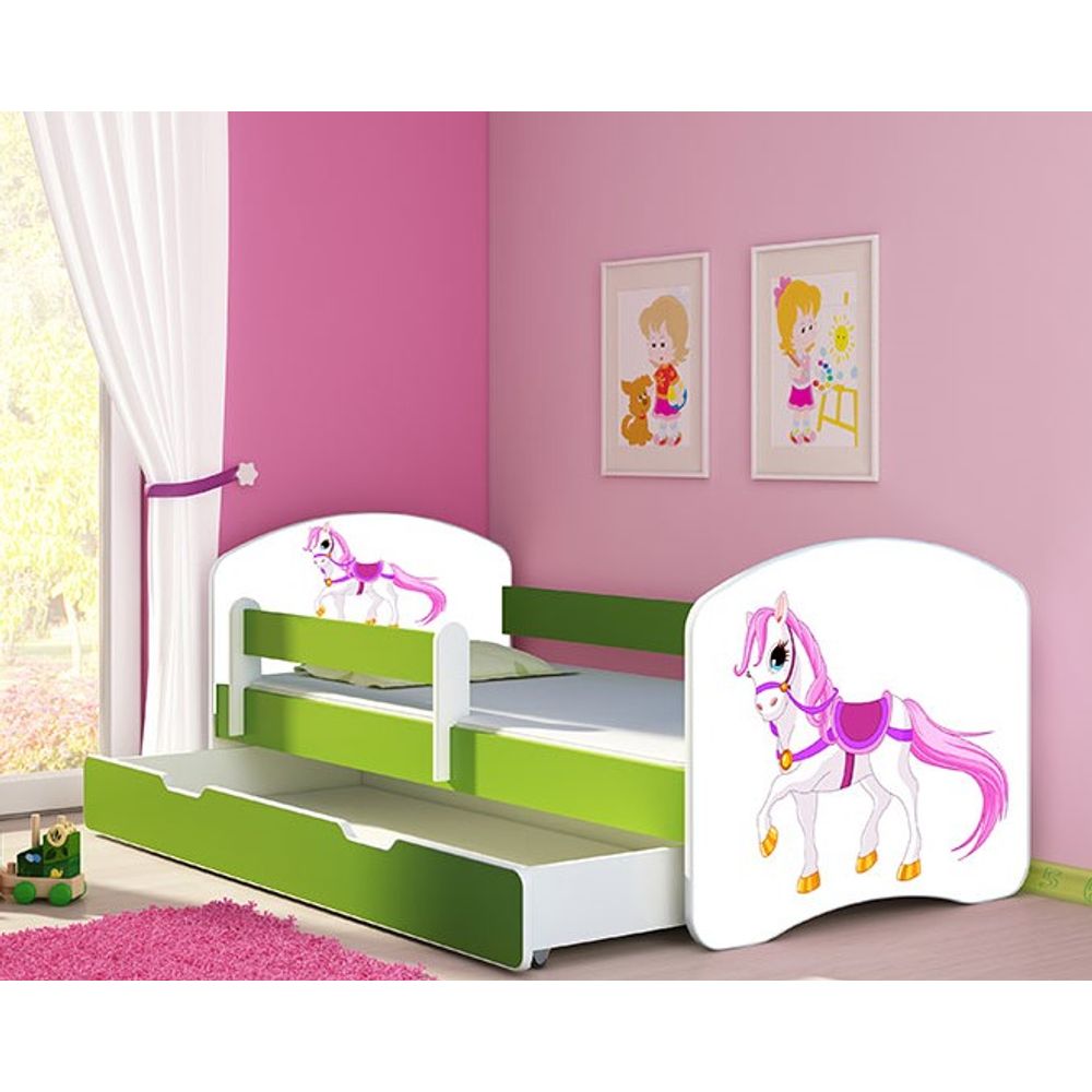 ACMA Dječiji krevet Acma II sa ladicom Green - 180x80cm - Dezen 43 slika 1