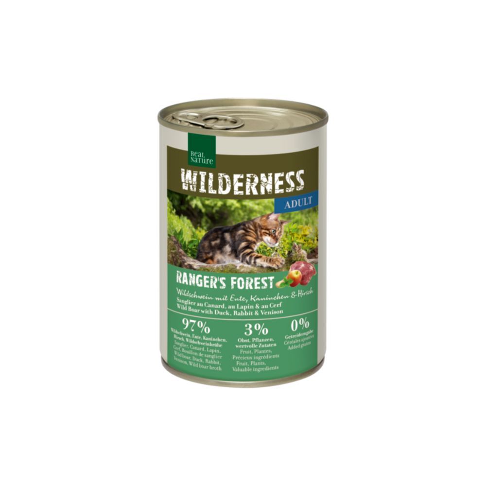 Real Nature Cat Adult veprovina,pačetina zečetina i divljač 400 g slika 1