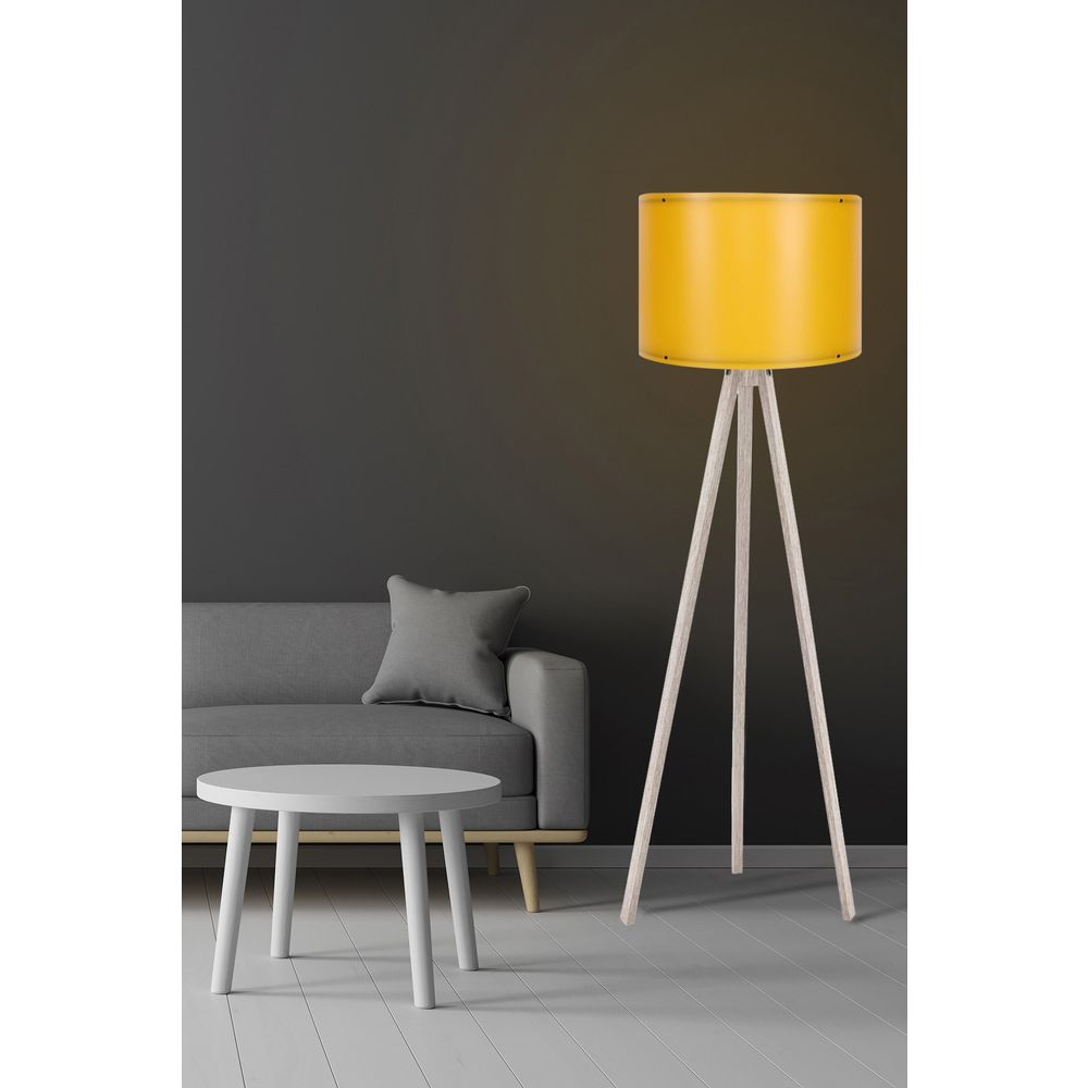 117 Krem Žuta Podna Lampa slika 1