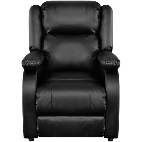 Masažna stolica od umjetne kože crna slika 54
