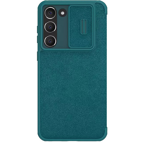 Futrola Nillkin Qin Pro (plain leather) za Samsung S911B Galaxy S23 zelena slika 1