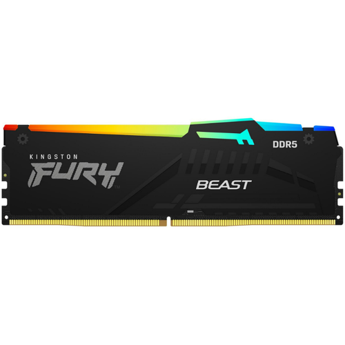 Kingston KF552C40BBA-16 DDR5 16GB 5200MHz [FURY BEAST RGB], Non-ECC UDIMM, CL40 1.25V, 288-Pin 1Rx8, w/RGB Heatsink slika 1