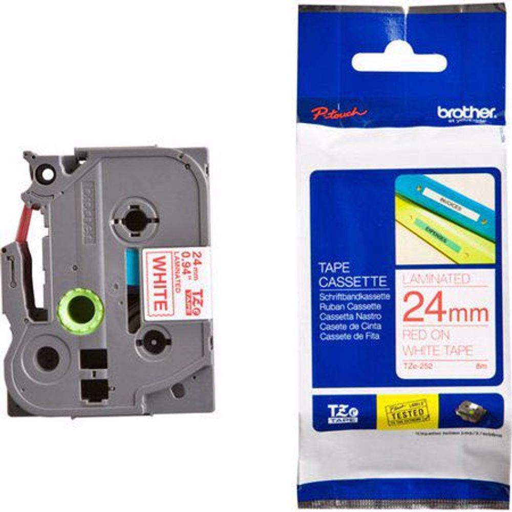 POT PAP BRO TRAKA TZE335 12mm bijelo na crno slika 1