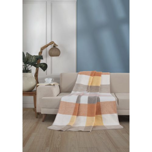 Ćebe Acrylic Plus 200x220 - 24106-A - Orange Square slika 1