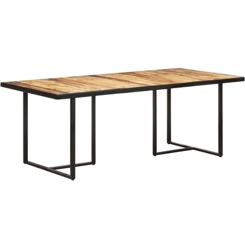 Blagovaonski stol 200 cm od grubog drva manga slika 9