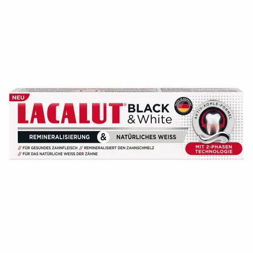 Lacalut pasta za zube Black&White,75ml slika 1