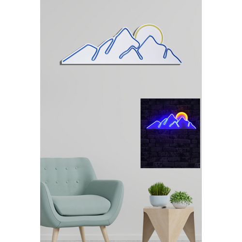 Wallity Ukrasna plastična LED rasvjeta, Mountain - Blue - Yellow slika 10