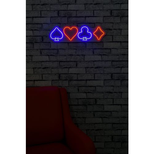 Wallity Ukrasna plastična LED rasvjeta, Briscambille Poker Suits - Multicolor slika 13