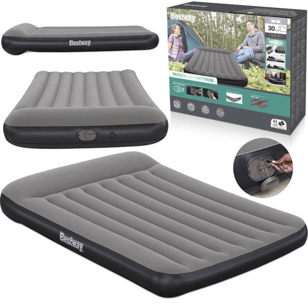 Bestway Samonapuhujući madrac za kampiranje za 2 osobe 300 kg TRITECH 191x137cm 671BR slika 1