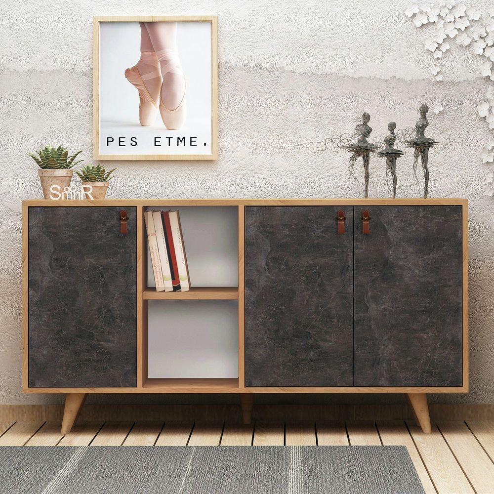Planky Oak Tamnosiva Konzolna Polica slika 1
