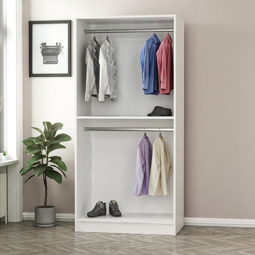 Woody Fashion Garderoba, Kale Mirror Anthracite White - 190 slika 6