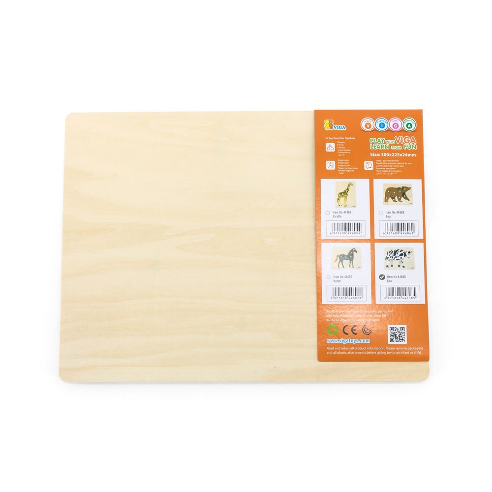 Viga viga 44608 puzzle na podlošku s ručkama - krava slika 3