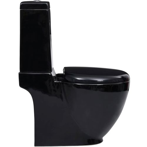 Keramička okrugla toaletna školjka s protokom vode crna slika 24