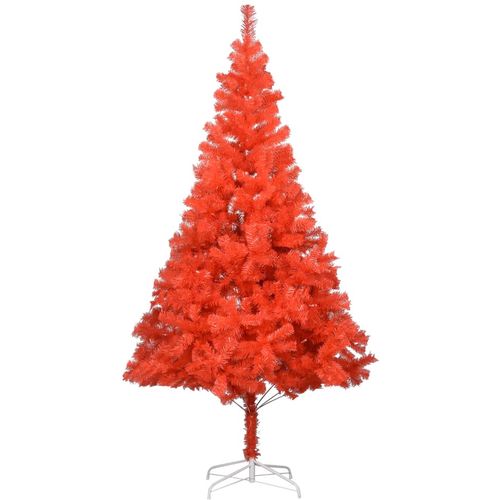 Umjetno božićno drvce LED sa stalkom crveno 240 cm PVC slika 10
