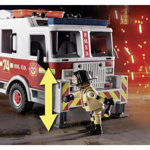 Set za Igru Vozila Playmobil Fire Truck with Ladder 70935 113 Dijelovi slika 3