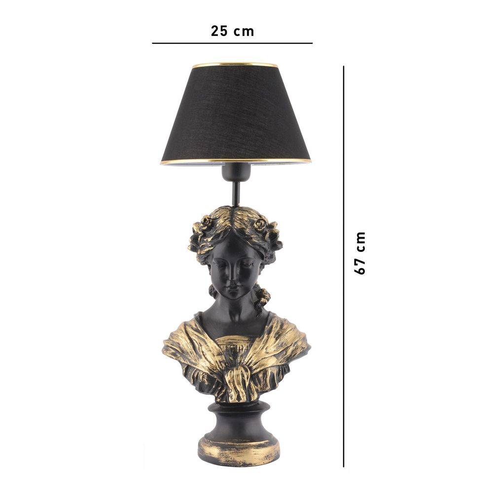 Opelya - Crna Zlatna Stočna Lampa slika 6