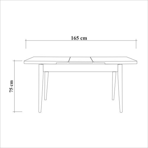 Hanah Home Vina Atlantic Soho Grey Atlantic Pine Proširivi Trpezarijski Sto i Set Stolica (5 Delova) slika 14