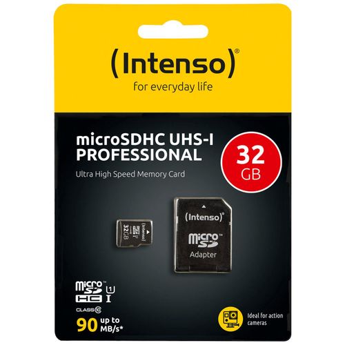 (Intenso) Micro SDHC/SDXC kartica 32GB Class 10, UHS-I +adapter, Pro - MicroSD 32GB Class10 UHS-I Pro slika 1