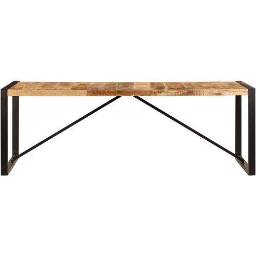Blagovaonski stol 220 x 100 x 75 cm masivno drvo manga slika 25