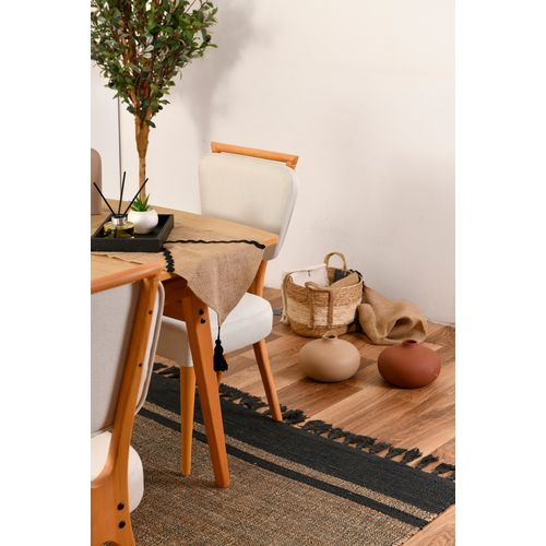 Woody Fashion Set stolova i stolica (5 komada), hrast Krema, Palace Wooden - Cream slika 5
