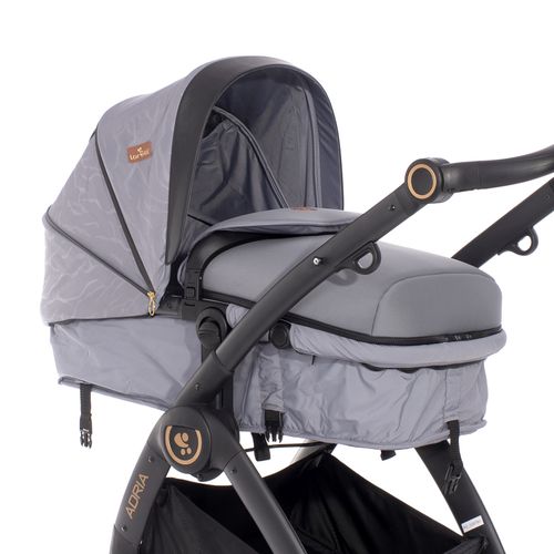 LORELLI ADRIA Kolica Black 2u1 SET: Košara + Putna Torba + Zimska Navlaka (do 15 kg) slika 8